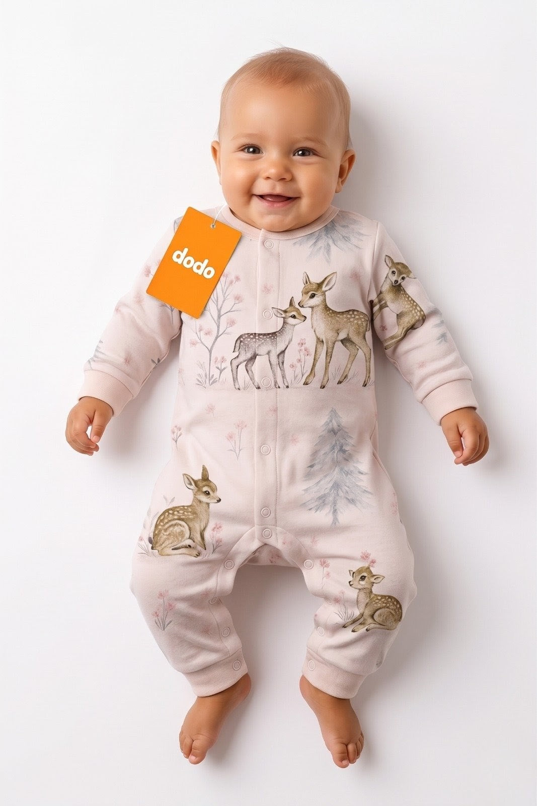 Deer Print Romper For Baby