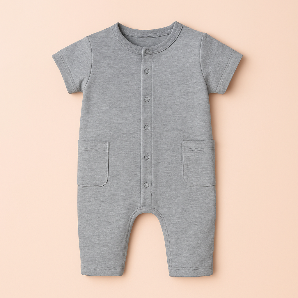 Grey Romper For Baby