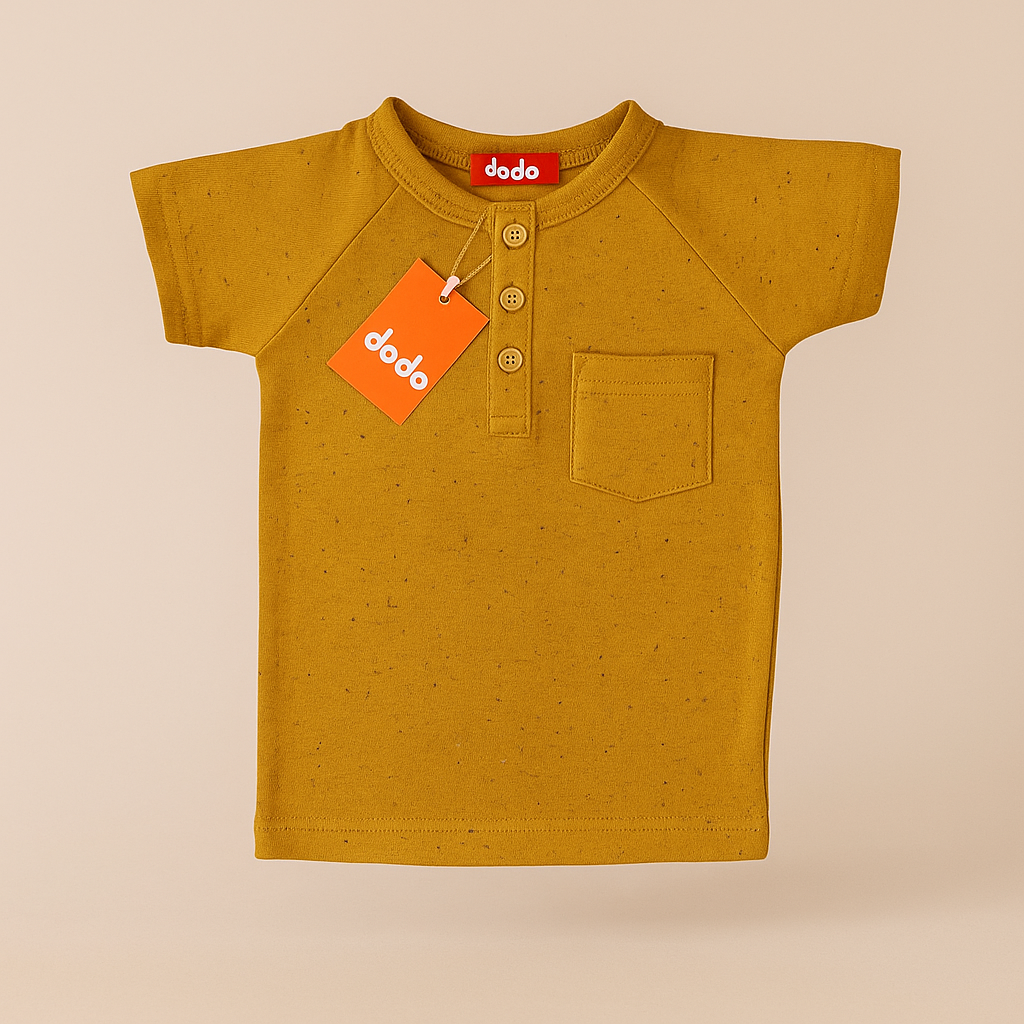 Mustard Cotton Baby Shirt