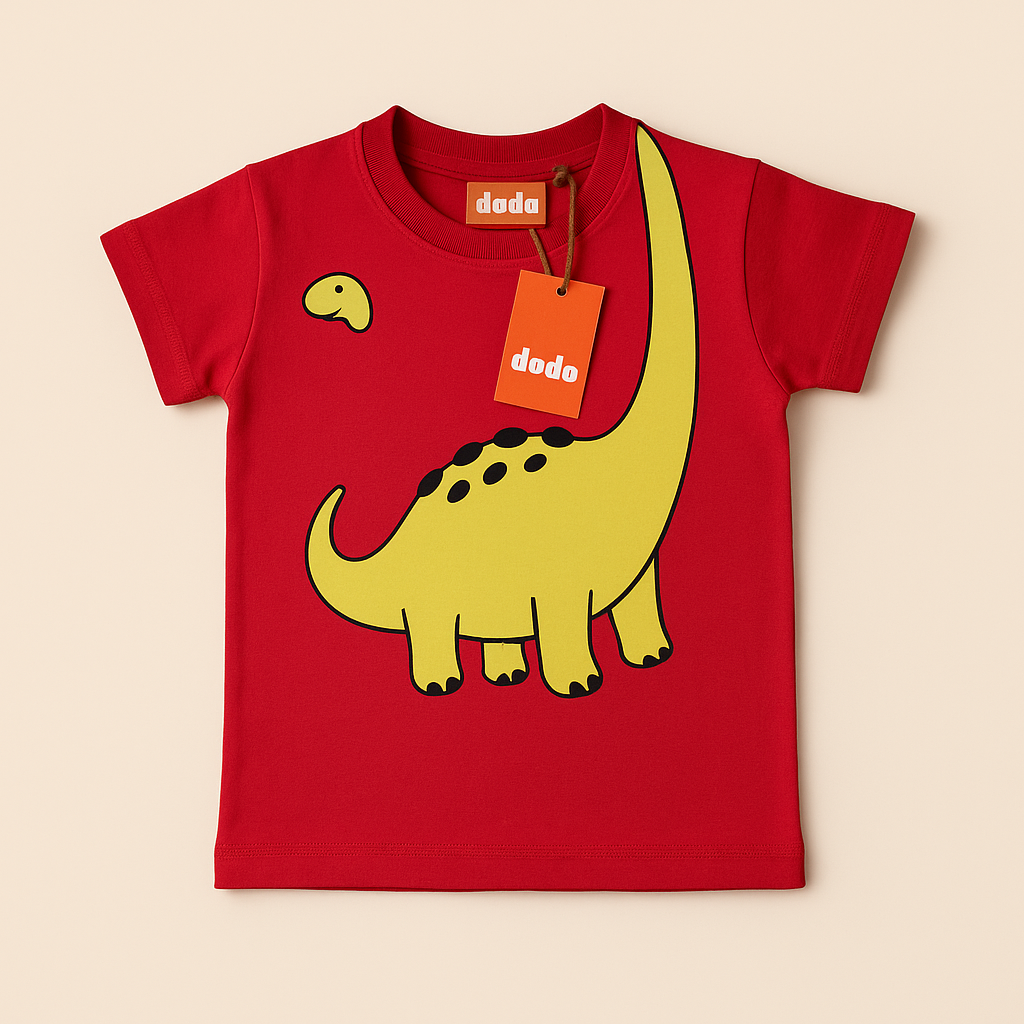 Red Dino Baby Shirt