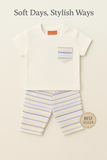 White Blue Shirt and Shorts