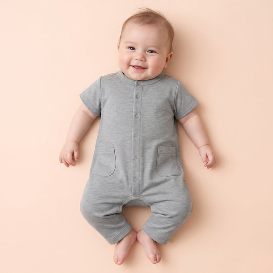 Grey Romper For Baby