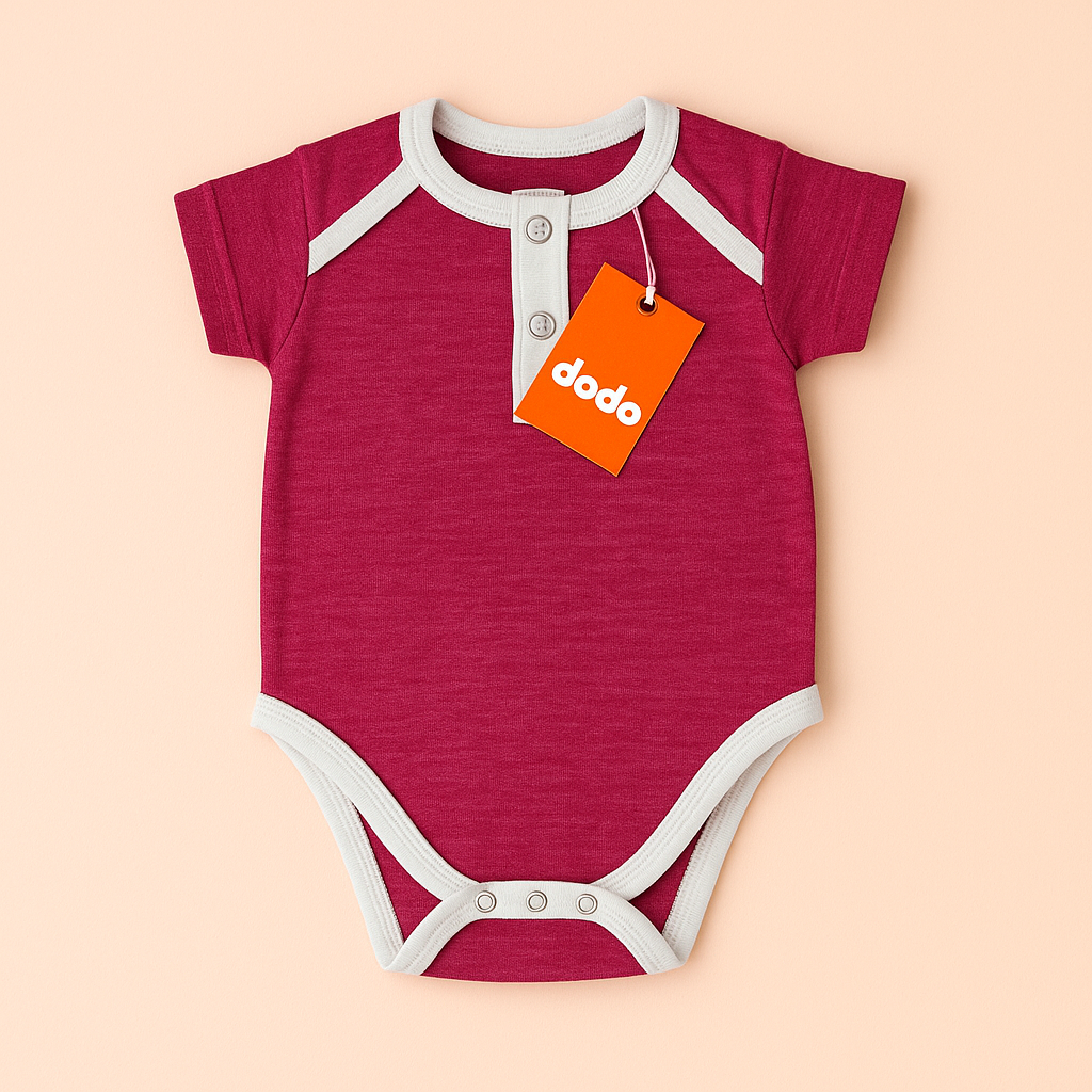 Dark Pink Romper For Baby