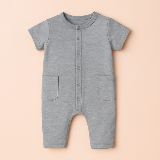 Grey Romper For Baby