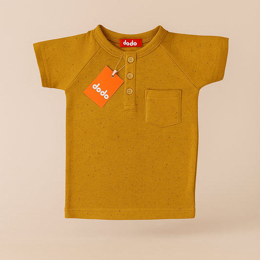 Mustard Cotton Baby Shirt