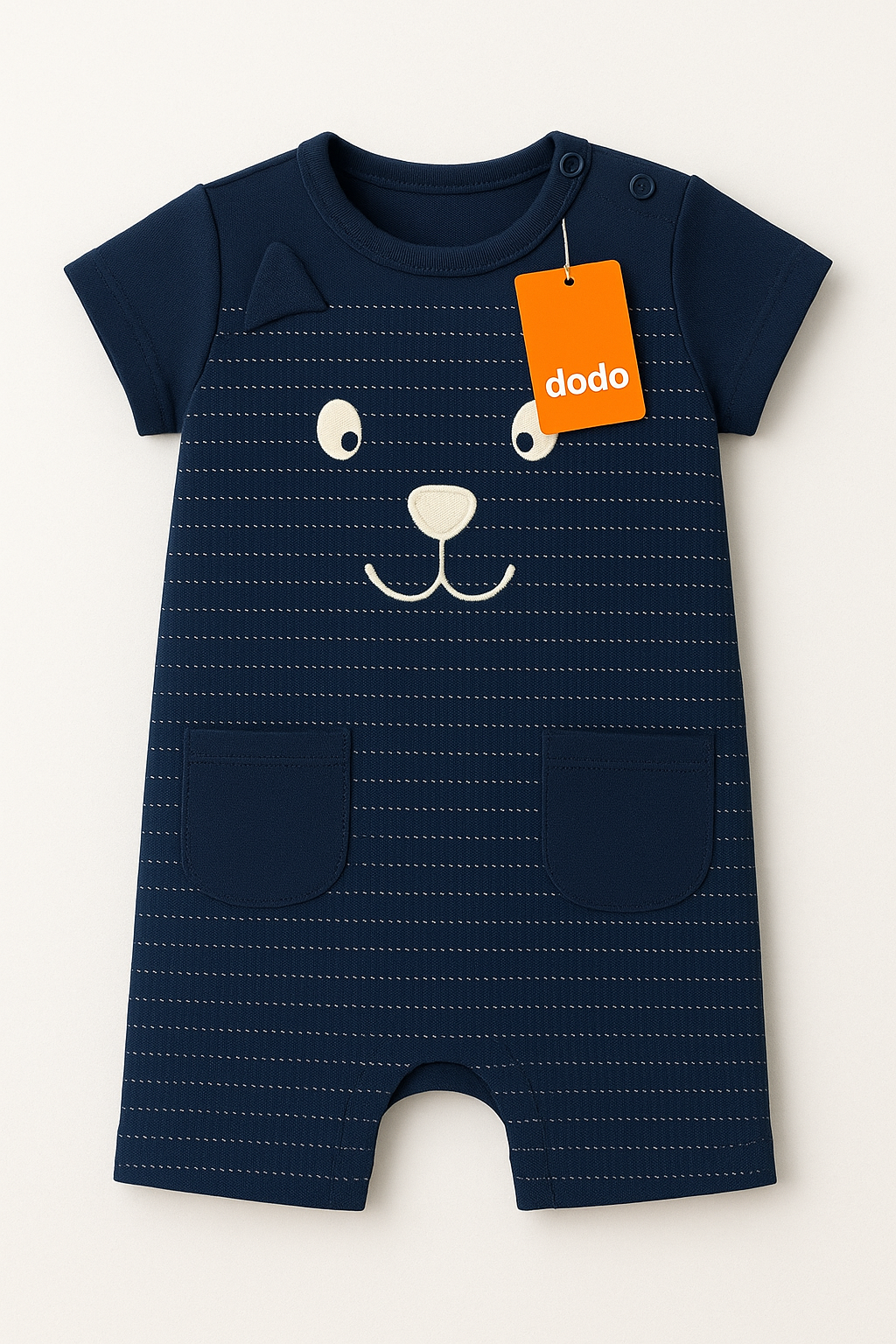Navy Bear Romper For Baby